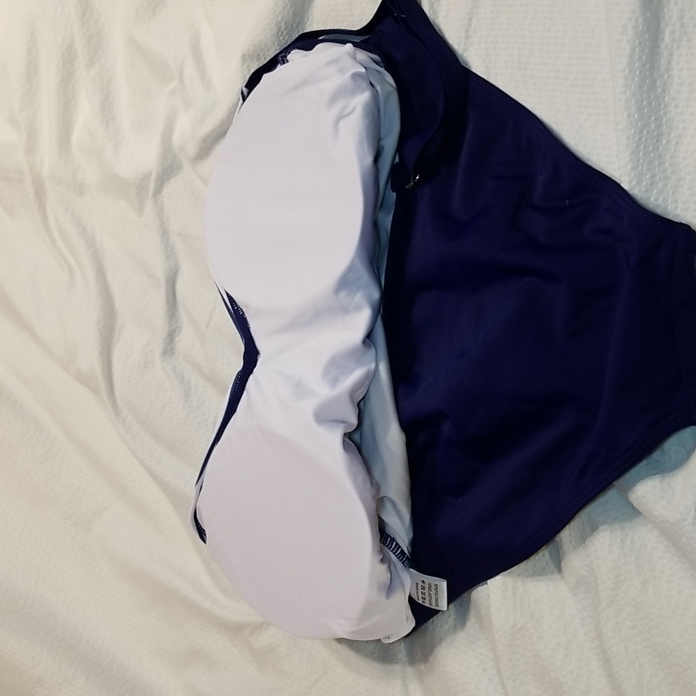NWOT SLIMMING  RUCHED TUMMY REMOVABLE PADDING ADJUSTABLE STRAP SWIMSUIT - Picture 3 of 9